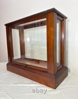 Antique 19th century handmade wood glass countertop store display show case box