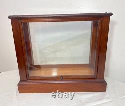 Antique 19th century handmade wood glass countertop store display show case box
