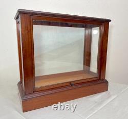 Antique 19th century handmade wood glass countertop store display show case box