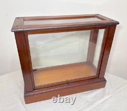 Antique 19th century handmade wood glass countertop store display show case box