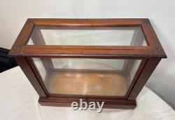 Antique 19th century handmade wood glass countertop store display show case box