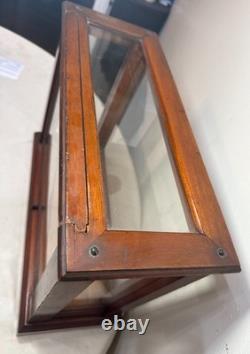Antique 19th century handmade wood glass countertop store display show case box