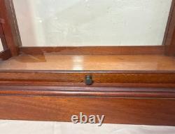 Antique 19th century handmade wood glass countertop store display show case box