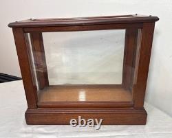 Antique 19th century handmade wood glass countertop store display show case box