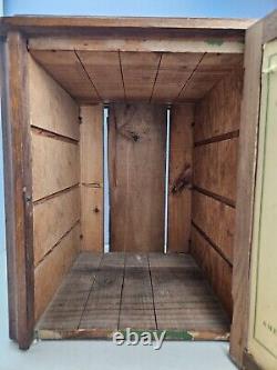 Antique Ace Combs Solid Wood Countertop Store Display Cabinet Unrestored