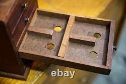 Antique Apothecary Cabinet Optometrist wood Tool Box eyeglasses display case VTG