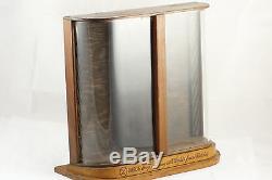 Antique BR Bands Wrist Watch Oak Wood & Glass Store Counter Display Case Cabinet