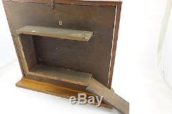 Antique BR Bands Wrist Watch Oak Wood & Glass Store Counter Display Case Cabinet