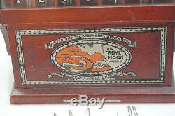 Antique Boye Needle Co Store Display Crochet Hooks 1919 Wood Advertising Case