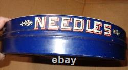 Antique Boye Rotary Needles Shuttles & Bobbins Store Display Case 124 Wood Tubes