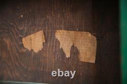 Antique Counter Top Display Case Wood Glass shelf apothecary cabinet green VTG