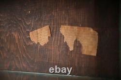 Antique Counter Top Display Case Wood Glass shelf apothecary cabinet green VTG