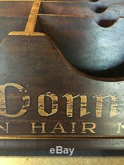 Antique Countertop Display Advertising Wood Human Hair Net EI Donna Victorian