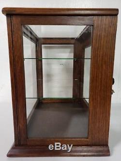 Antique Country Store Display Showcase OAK Quartersawn Wood Glass Counter Top