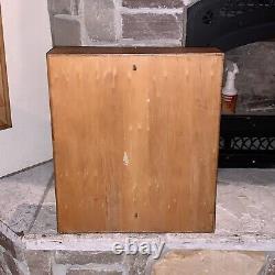 Antique Cypress Wood 177 Thread Spool Cabinet Wall Mount Vintage 21x18x5