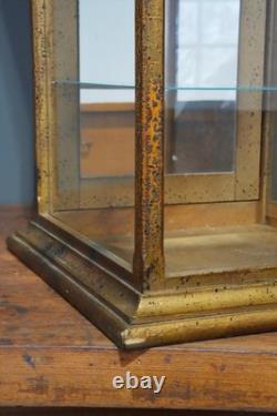 Antique Display Case Wood Glass shelf apothecary cabinet vintage Countertop
