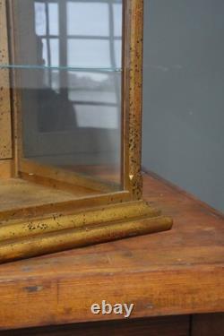 Antique Display Case Wood Glass shelf apothecary cabinet vintage Countertop