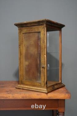 Antique Display Case Wood Glass shelf apothecary cabinet vintage Countertop