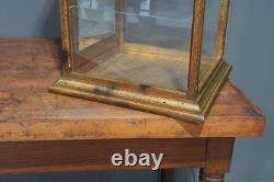 Antique Display Case Wood Glass shelf apothecary cabinet vintage Countertop