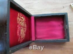 Antique Display Wood Pocket Watch Box Case