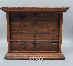 Antique El Planco Habana Wood Cigar Display Sales Case Tobacco Store Counter Top