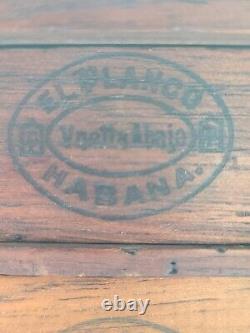 Antique El Planco Habana Wood Cigar Display Sales Case Tobacco Store Counter Top