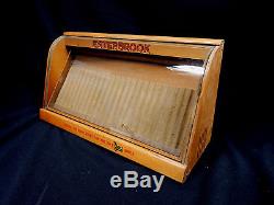 Antique Esterbrook Pens/nibs Curved Glass Wood Store Display Case Box