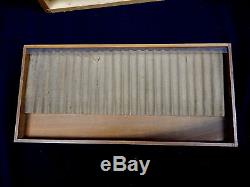 Antique Esterbrook Pens/nibs Curved Glass Wood Store Display Case Box