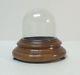 Antique Glass Dome Top Wood Base Display Case For Miniatures, C. 1880
