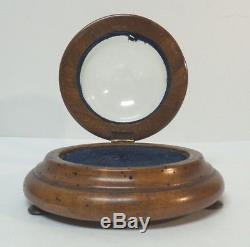 Antique Glass Dome Top Wood Base Display Case for Miniatures, c. 1880