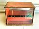 Antique Glass And Wood Countertop Advertising Display Case Box Nice