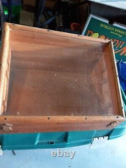 Antique Henry L. Hanson Drills Bits Wood Store Display Case Box Worcester Ma