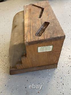 Antique Henry L. Hanson Drills/Bits Wood Store Display Case/Box Worcester, Ma