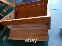 Antique Henry L. Hanson Drills Bits Wood Store Display Case Box Worcester Ma