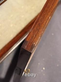 Antique Inlaid Mahogany Marquetry Rotating Display Case with lock & key