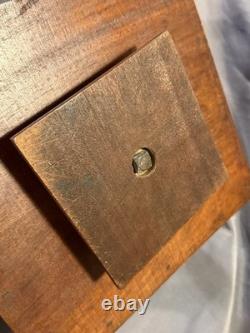 Antique Inlaid Mahogany Marquetry Rotating Display Case with lock & key