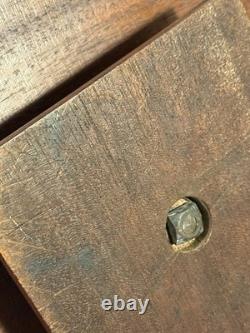 Antique Inlaid Mahogany Marquetry Rotating Display Case with lock & key