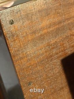 Antique Inlaid Mahogany Marquetry Rotating Display Case with lock & key