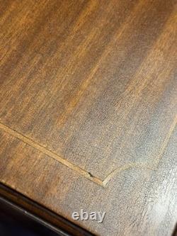 Antique Inlaid Mahogany Marquetry Rotating Display Case with lock & key