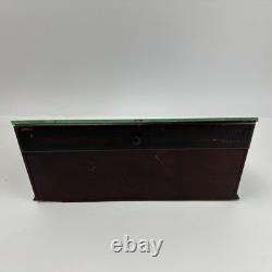 Antique Klenzo Razor Wood & Glass Store Display Case with Velvet & 8 Razors