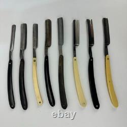 Antique Klenzo Razor Wood & Glass Store Display Case with Velvet & 8 Razors