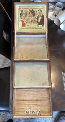 Antique M. Hohner Harmonica Store Display Case Box Countertop 3 Level Germany