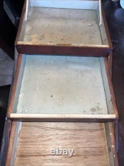 Antique M. Hohner Harmonica Store Display Case Box Countertop 3 Level Germany
