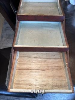 Antique M. Hohner Harmonica Store Display Case Box Countertop 3 Level Germany