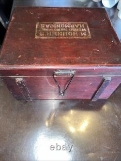 Antique M. Hohner Harmonica Store Display Case Box Countertop 3 Level Germany