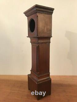 Antique Mahogany Miniature Longcase Pocket Watch Display Case Stand