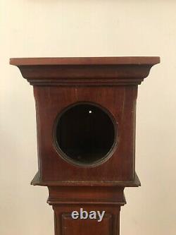 Antique Mahogany Miniature Longcase Pocket Watch Display Case Stand