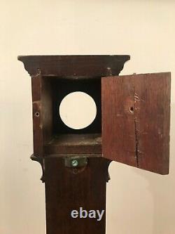 Antique Mahogany Miniature Longcase Pocket Watch Display Case Stand