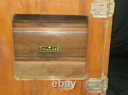 Antique Medical Cabinet Wood Apothecary Barber Sterilizer Display Case Shelf