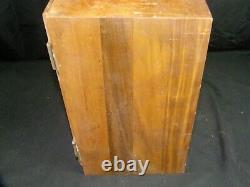 Antique Medical Cabinet Wood Apothecary Barber Sterilizer Display Case Shelf